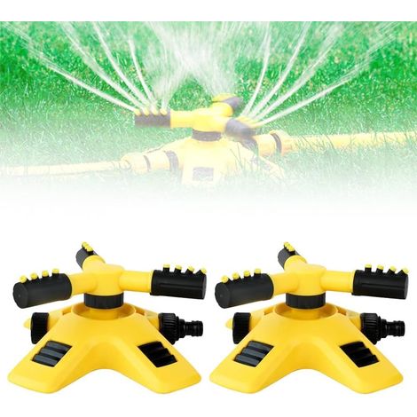 Arroseur de jardin réglable rotatif à 360 degrés, arroseur automatique de pelouse, plage de pulvérisation d'eau réglable pour plantes de jardin, arrosage de pelouse (2 pièces) (1/4)
