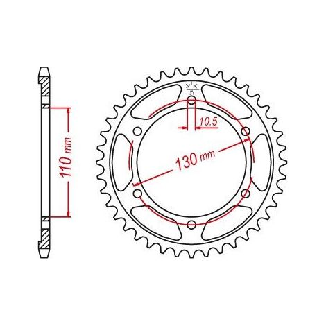 Couronne de transmission Esjot pour Moto Yamaha 600 Fz6 Fazer N/S