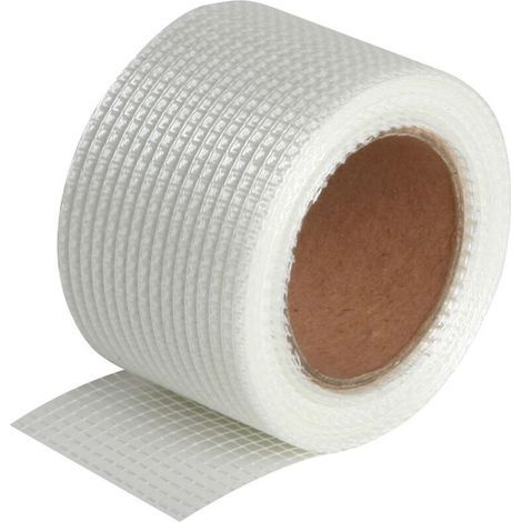 Bande Grillagée Adhésive - Pour Joints Plaques Plâtre - Fini Sans Fissure Avec Enduit - Rouleau 20 M (1/5)