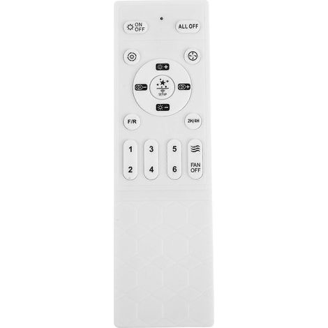 Ceiling Fan Remote: Wall Mount Fan Remote Control Replacement - 2/4 H Timer Ceiling Light Fixture/6 Speed/Dimmer Controller For Living Room Bedroom (1/5)