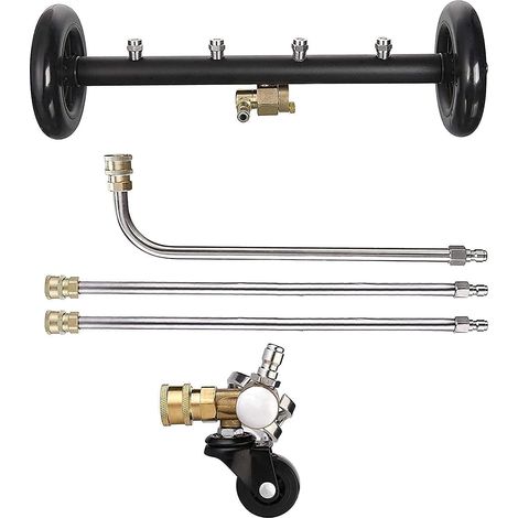 Nettoyeur de train de roulement à double fonction, Nettoyeur de train de roulement pour nettoyeur haute pression Roue pivotante, 4000 PSI (1/4)