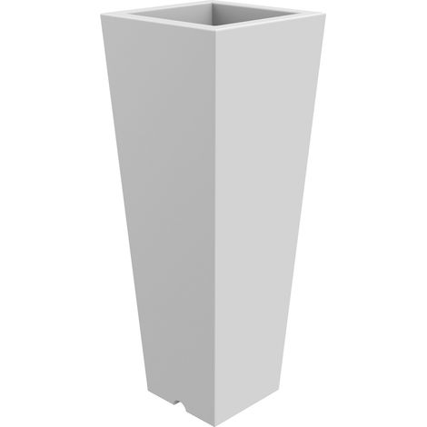 Vaso 37,5x102 cm in Resina Arkema Quadro 102 Bianco (1/2)