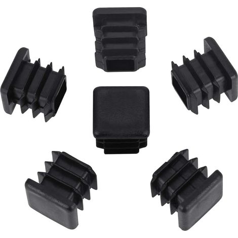 Lntyq 20 pcs Bouchon pour Pied de Chaisse,Bouchon pour Tuyau Carré, Capuchon pour Poteau Carré en Plastique pour Pieds de Meuble Trampoline Armoire Étagère Chaise, 13  13mm