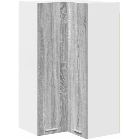 Armadio pensile moderno grande spazio di archiviazione 57 x 57 x 100 cm in legno ingegnerizzato grigio 020053414