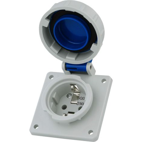 230 V 16 A Schuko 2P+E IP68 hermetisch wasserdichte Steckdose (1/3)