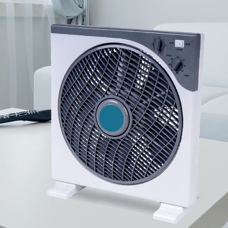 Ventilatore Da Terra Box Fan 45 W con Timer 3 Velocita da tavolo 5 Pale 30 cm (1/3)