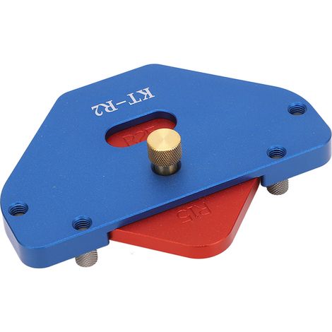 Gabarits de fraisage à rayon d'angle 8 en 1 R15 R20 R25 R30 C15 C20 C25 C30 pour défonceuse à bois, gabarit rond en alliage d'aluminium (1/5)