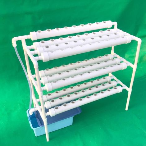 3 couches 90 Plant Sites Hydroponic Site Grow Water culture kit PVC pour plantes de jardin et expériences hydroponiques, légumes, fleurs, fruits (1/5)
