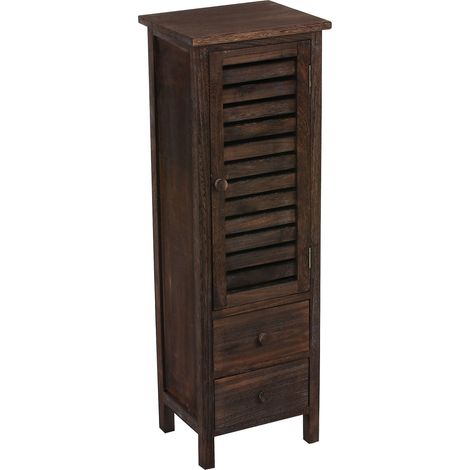Cómoda, 90 x 30 x 25 cm, estilo shabby, vintage, marrón (1/5)