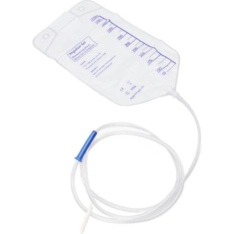 Kit de lavement jetable de 1750 ml pour irrigation du côlon à domicile (nettoyage au lait et au café)
