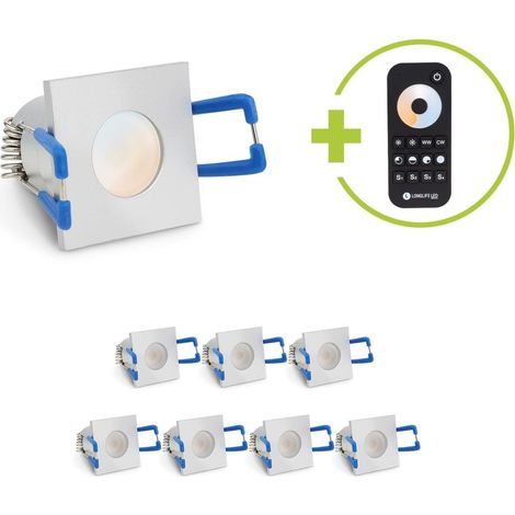 Einbaustrahler Mini Livorno eckig 3W CCT IP65 - Farbe: silber - Anzahl: 8x (1/5)