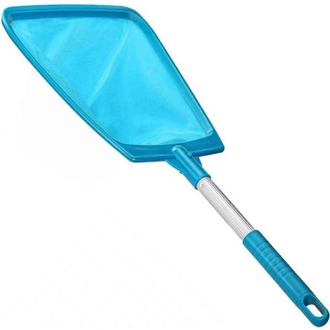 Épuisette de piscine, accessoires professionnels pour épuisette de piscine et spa, râteau à feuilles avec manche, sac en maille de nylon fine, facile à nettoyer. (1/5)