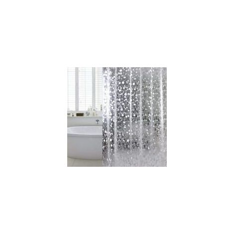 – Cortina de ducha de 180 x 200 cm, 100 % EVA – Antimoho y antibacteriana – Impermeable, apta para baños modernos