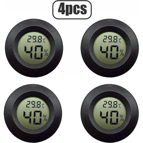 Mini écran LCD numérique thermomètre rond hygromètre réfrigérateur congélateur extérieur testeur de température intérieur (1/5)