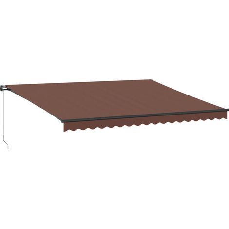 Maison Exclusive - Markise Manuell Braun 450x350 cm