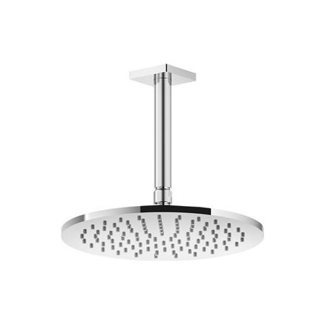 Gessi Rilievo, ducha mural anticalcárea D250 mm, con junta y tubo