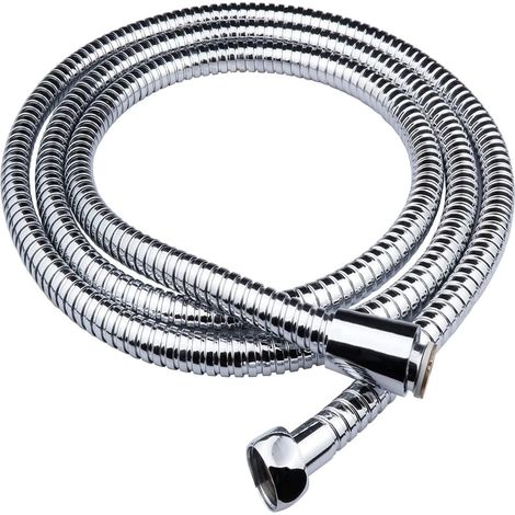 1 - Flexible De Douche - Tuyau De Douche - Acier Inoxydable Anti-Torsion - Connexion Universelle Pour Pommeau - Idéal Mobilité Réduite Et Animaux - Argent - 250cm