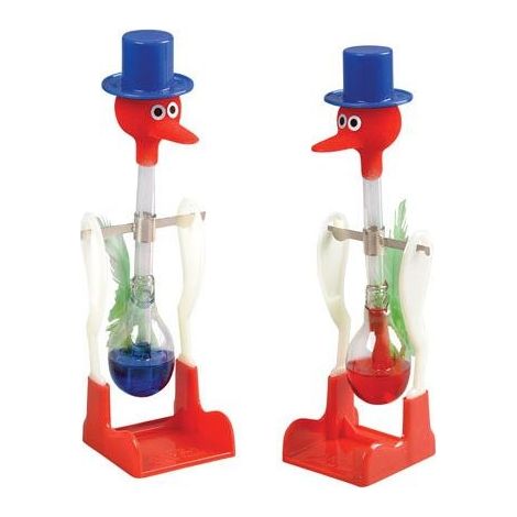 Non Stop Liquid Drinking Glass Bird Funny Duck Drink Water Desk Toy Drinking Bird (Bleu) (1/3)