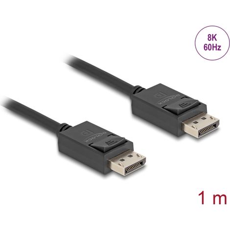 Delock Cable DisplayPort 8K 60 Hz 40 Gbps 1 m