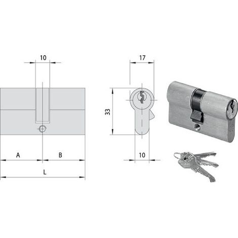 Cilindro de cerradura 49,8-24,9-24,9 N0G300-04-0 Cisa