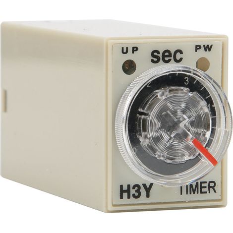 Minuterie Temporisée H3Y-2 8P Relais Temporisateur 0-5 Secondes Cadran Réglable 5A Usage Multiple 24VDC (1/5)
