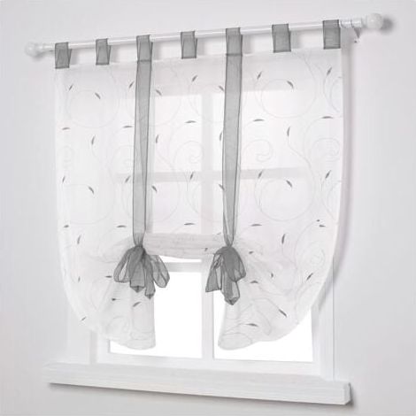 Window sticker Roman blind transparent decoration for bedroom balcony kitchen gray 80cm x 140cm MUMU (1/3)