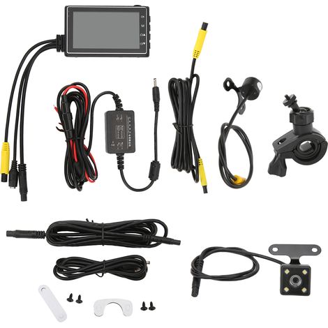 Enregistreur vidéo moto double caméra avant arrière 1080P+720P Dash Cam accessoires moto (1/5)