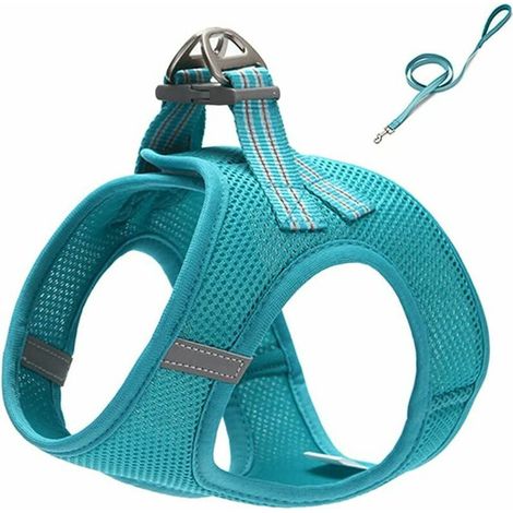 Laisse de harnais pour chat, gilet de chat réfléchissant et respirant, harnais de laisse de chat réglable (1/5)