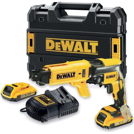 Visseuse à cloison sèche sans fil DeWALT DCF620D2K 18 V 2 Ah avec chargeur et 2 piles