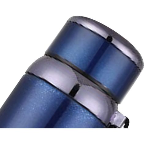 Bouteille isotherme de 1000 ml, bouteille à thé isolée en acier inoxydable à large ouverture avec filtre amovible, adaptée à une utilisation au bureau, bleue. (1/5)