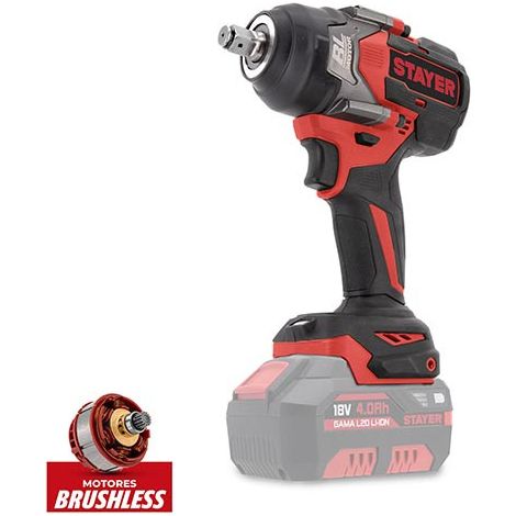 STAYER IWB 750 L20 Avvitatore ad impulsi a Batteria 18 V 4 Ah