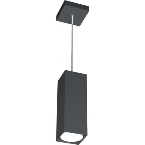 Lampadario moderno top light plate 1129 s25 gx53 led metallo sospensione, finitura metallo antracite