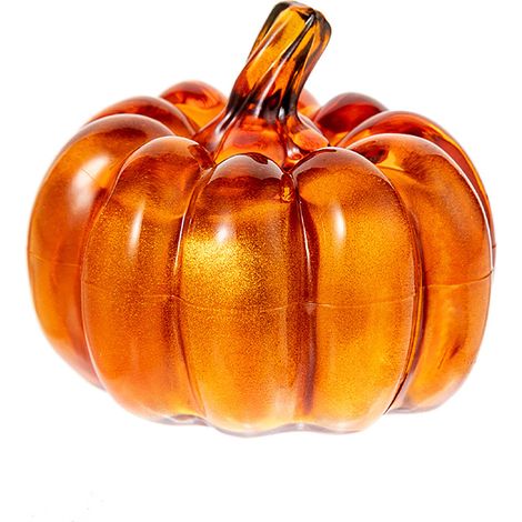 Lanterne Citrouille LED Halloween Décoration Lumineuse Accessoire Costumes Bureau Ambiance Festive Citrouille Dorée (1/5)