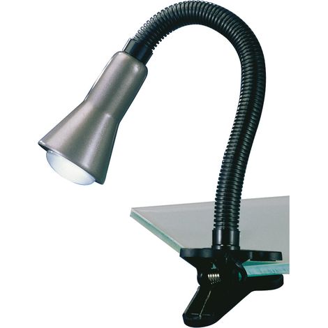 Lampa a morsetto da Interno E14 in Plastica Alluminio