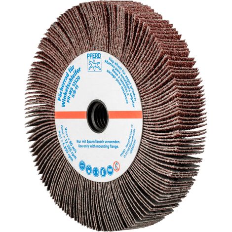 PFERD TOOLS Lamellenschleifrad für Winkelschleifer FR WS Ø 125x20mm 5/8-11 A40 universelle Anwendung 2 Stk (1/4)