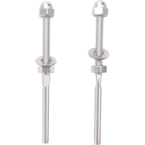 50 Pièces Tendeur de Câble Garde-Corps Main Courante en Acier Inoxydable, Embout Goujon Fileté pour 1/8 Pouce (50 Paquets ) (1/4)