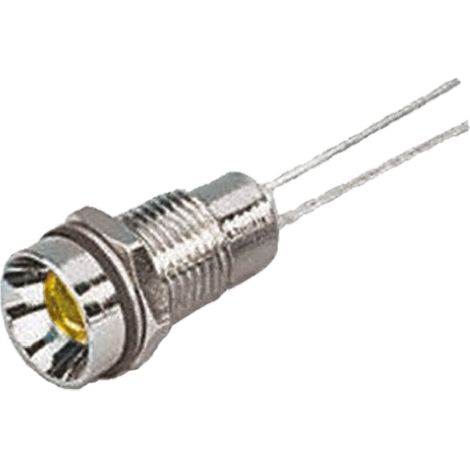 Voyant LED lumineux Jaune RS PRO, dia. 8mm, 2V c.c., IP67 ( Prix pour 1 )