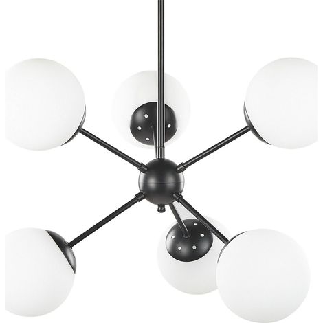 Deckenlampe ADAWRO Metall Schwarz / Weiß