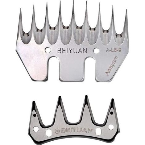 M.Z.A 9 Dents Droite Lame De Cisaillement De Mouton Et Peignes Lames De Tondeuse De Chèvre De Remplacement Pour Ciseaux à Laine Élec (1/4)