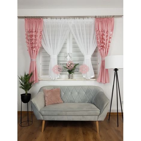 Conjunto decorativo con colgantes - rosa