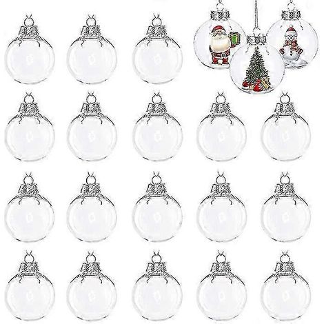 Boule transparente à remplir, Boule transparente à remplir, Boules de Noël transparentes, Décoration pour sapin de Noël (1/5)