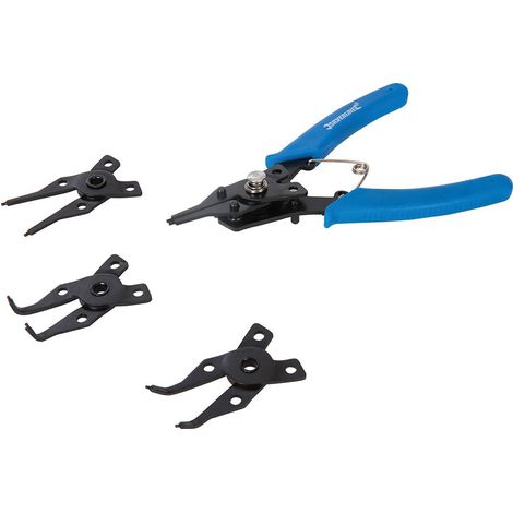 Silverline Set di pinze per anelli di sicurezza, 5 pezzi, 160 mm (868868)