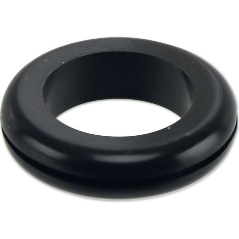 Passe-câble KSS PVC, noir, épaisseur 1,5, Ø trou 18,9, ouvert, 1 pièce