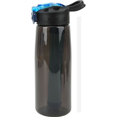 Bouteille de sport 650 ml anti-poussière étanche portable avec paille pour camping randonnée activités extérieures (1/5)