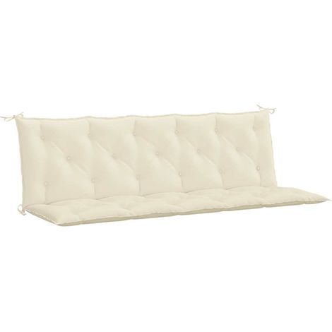 Maison Exclusive - Cuscino per Panca Bianco Crema 180x(50+50)x7 cm Tessuto Oxford