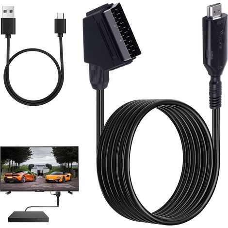 Convertisseur Péritel vers HDMI Câble, Adaptateur Peritel Scart vers HDMI (1/5)