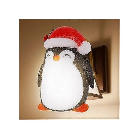Weihnachtslampenabdeckung „Happy Trees“, Pinguin-Weihnachtsdekoration für den Außenbereich, perfekt für die Weihnachtsbeleuchtung auf der Veranda