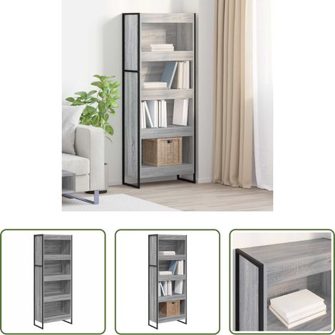 Holzwerkstoff -  Bücherregal Graues Sonoma 80 x 30 x 155 cm Holzwerkstoff (1/5)