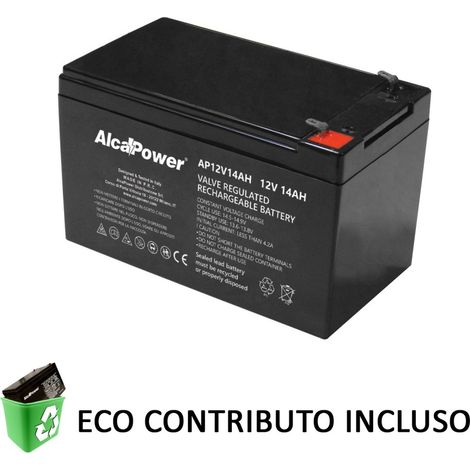 Alca power batteria al piombo da 12v 14ah ricaricabile per ups e illuminazione di emergenza (1/2)