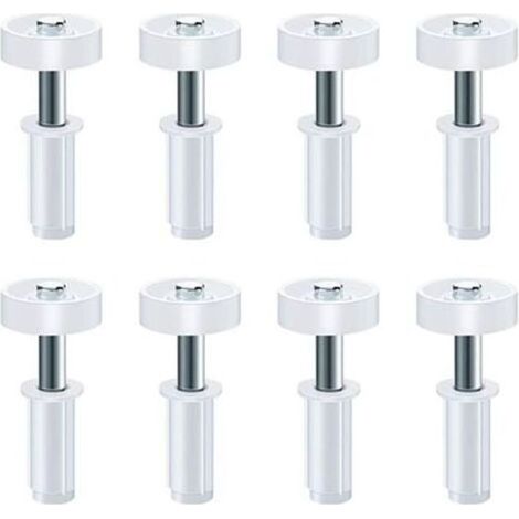 Lot de 8 roulettes de guidage en acier au carbone pour portes de placard à 2 vantaux, pièces de rechange pour portes de placard de 4,5 cm d'épaisseur. (1/5)